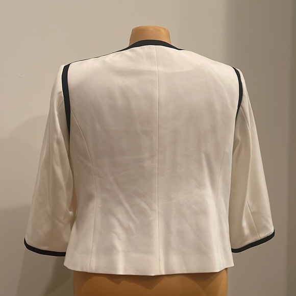 Retro Chic SHARP Calvin Klein Blazer TOP with Dual Zipper GOLD Hardware 18W EUC - Picture 5 of 13